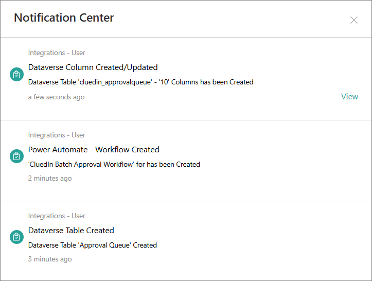 Batch Approval Workflow notification