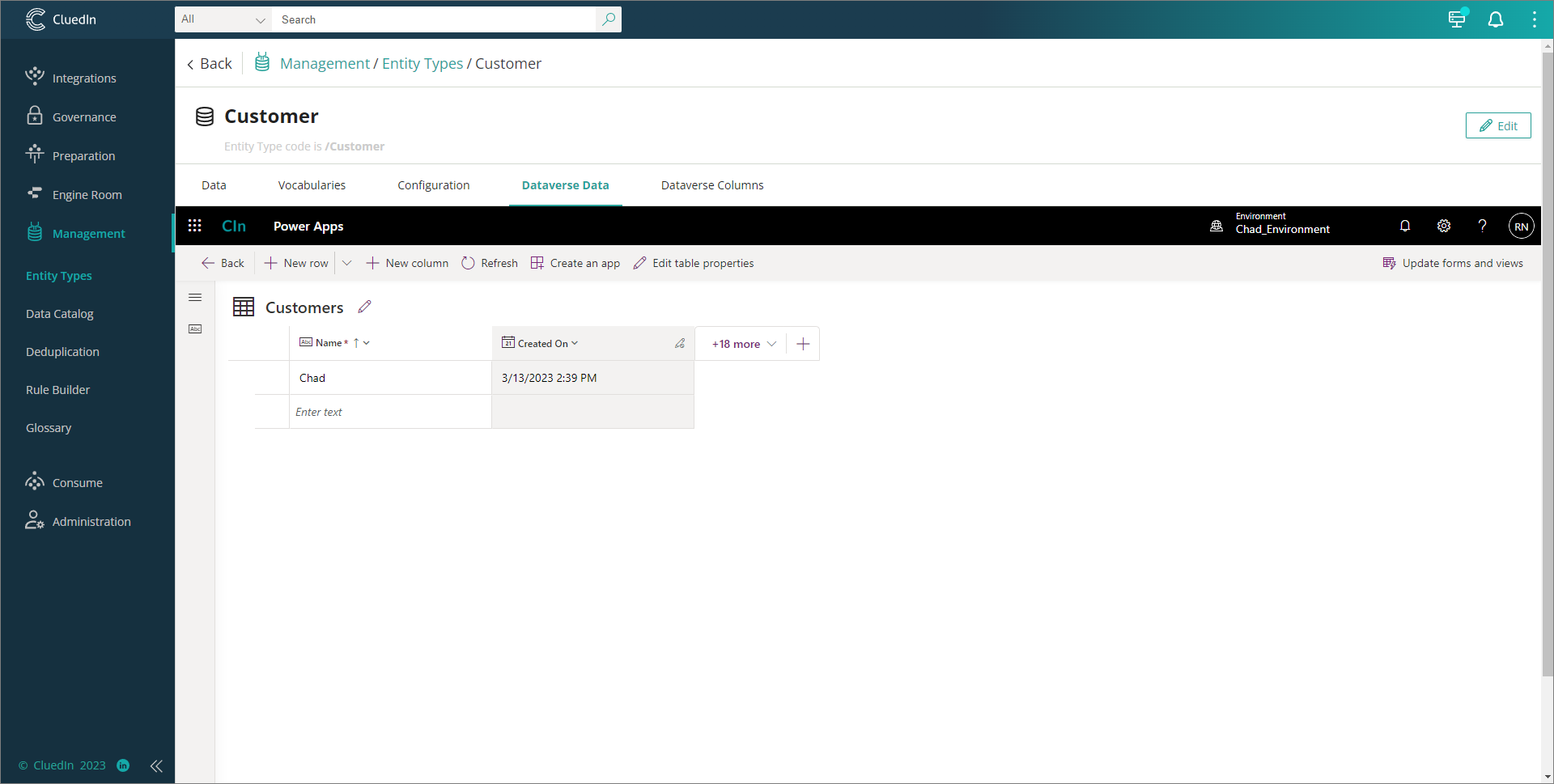 iFrame Dataverse Data