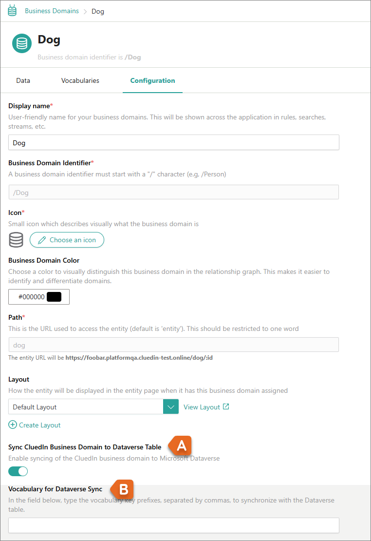 Sync Entity Types to Dataverse Tables