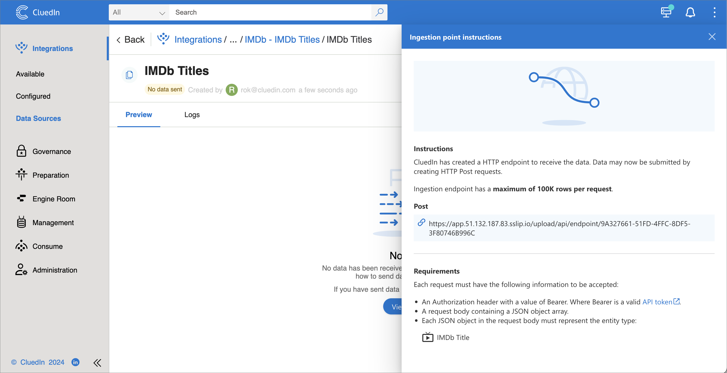 Ingestion Endpoint Instructions