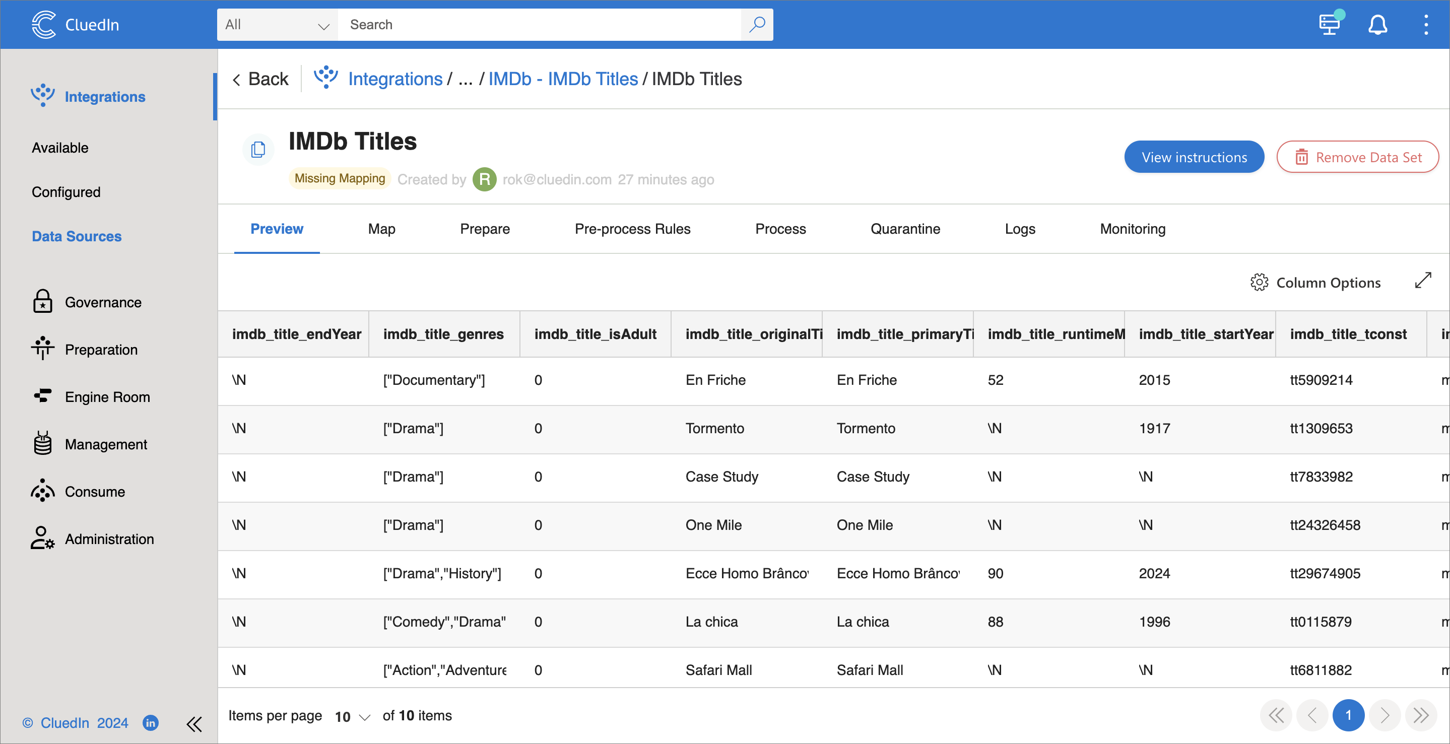 Ingestion Endpoint Preview