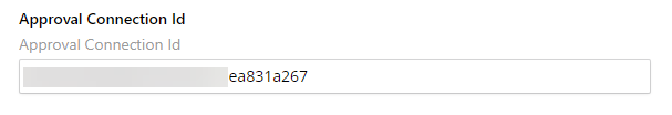 Approval Connection Id Setting